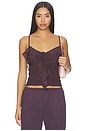 view 1 of 4 Roue Knit Top in Fudge in Chocolate