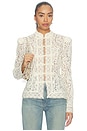 view 1 of 5 Lace Aberdeen Top in Creme
