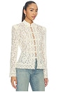 view 2 of 5 Lace Aberdeen Top in Creme