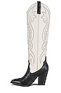 view 5 of 5 Lasso Boot in Black & Bone