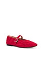 view 2 of 5 Dreaming Ballet Flat in Red Satin