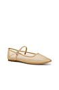view 2 of 5 Maple Mary Jane Flat in Natural Mesh