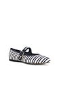 view 2 of 5 Dory Mary Jane Flat in Navy & White Satin