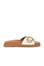 view 1 of 5 Mandie Slides in Natural & Cognac