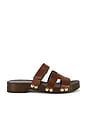 view 1 of 5 Canal Sandal in Brown Leather