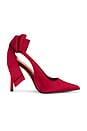 view 1 of 5 Teacup Pump in Red Satin