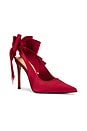 view 2 of 5 Teacup Pump in Red Satin
