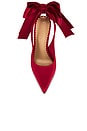 view 4 of 5 Teacup Pump in Red Satin