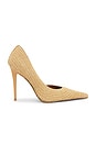 view 1 of 5 Elegant Pump in Natural Raffia