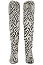 view 4 of 5 Alluring Over The Knee Boot in Zebra