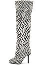 view 5 of 5 Alluring Over The Knee Boot in Zebra
