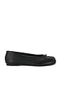 view 1 of 5 Calico Ballet Flat in Black Leather