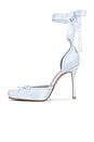 view 5 of 5 ESCARPIN LARINA in Blue Satin