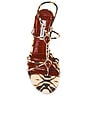 view 4 of 5 Ramos Strappy Sandal in Red & Brown Print
