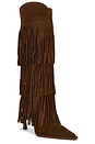 view 2 of 5 Kinzee Fringe Boots in Chestnut Suede