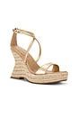 view 2 of 5 SANDALE ESPADRILLE CALIANA in Gold Leather
