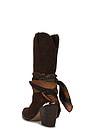 view 3 of 4 BOTTES À TALONS SALLY SCARF in Brown Suede