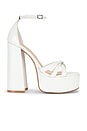 view 1 of 5 TACONES PLATAFORMA RETRO in White Leather