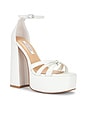 view 2 of 5 TACONES PLATAFORMA RETRO in White Leather