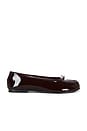 view 2 of 5 ZAPATO PLANO CALICO in Burgundy Patent