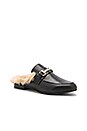 view 2 of 5 Jill Faux Fur Slide in Black Leather