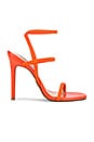 view 1 of 5 Nectur Strappy Heel in Red & Orange