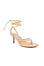 view 2 of 2 Lori Kitten Heel Sandal in Tan Lizard