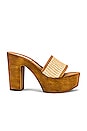 view 1 of 5 Marisol Platform Sandal in Natural Raffia