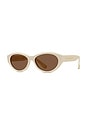 view 2 of 3 Medallion Sunglasses in Ivory & Brown