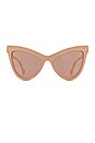 view 1 of 3 Mirrored Cat Eye in Pink & Gold