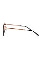 view 3 of 3 Essentials Rimless Cat Eye in Shiny Rose Gold & Brown Gradient