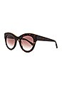 view 2 of 3 LUNETTES DE SOLEIL CARRÉES FALABELLA in Classic Tortoise & Gradient Brown