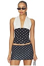view 1 of 5 Isabela Polka Dot Top in Black & White