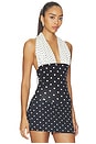 view 2 of 5 Isabela Polka Dot Top in Black & White