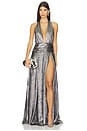 view 1 of 4 Zephyr Gown in Silver