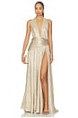 view 1 of 5 VESTIDO LARGO ZEPHYR in Champagne Gold