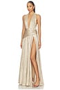view 2 of 5 VESTIDO LARGO ZEPHYR in Champagne Gold