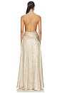 view 3 of 5 VESTIDO LARGO ZEPHYR in Champagne Gold