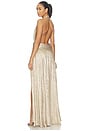 view 4 of 5 VESTIDO LARGO ZEPHYR in Champagne Gold