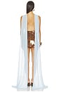 view 3 of 4 Tahiti Dress in Bronze & Sky Blue