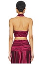 view 3 of 4 Joelle Plisse Halter Top in Wine