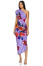 view 1 of 4 Single Shoulder Dress in Poppy Print