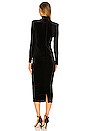 view 3 of 3 Velvet Choker Dress in Black Chevron