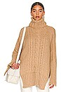view 1 of 4 Turtleneck Blanket Sweater in Camel