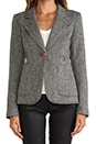 view 5 of 6 Tweed Duchess Blazer in Black & White