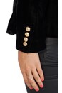 view 5 of 5 Peaked Lapel Velvet Blazer in Black