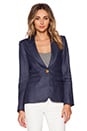 view 2 of 4 Peaked Lapel Blazer in Navy & White