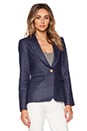 view 3 of 4 Peaked Lapel Blazer in Navy & White