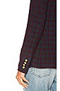 view 5 of 5 Two Button Blazer in Navy Maroon Grid