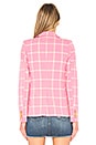 view 3 of 4 Portrait Neck Blazer in Pink Windowpane